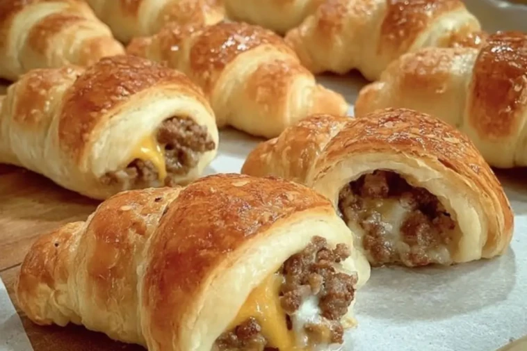 Sausage and Cream Cheese Stuffed Crescent Rolls