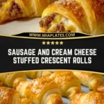 Sausage and Cream Cheese Stuffed Crescent Rolls Pin 1
