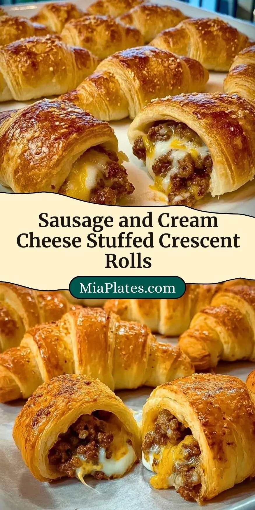 Sausage and Cream Cheese Stuffed Crescent Rolls Pin 2