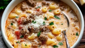 Sausage and Tomato Pasta Soup 1