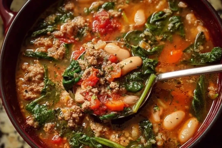 Sausage, Bean, and Spinach Soup 1