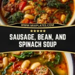 Sausage, Bean, and Spinach Soup Pin 1