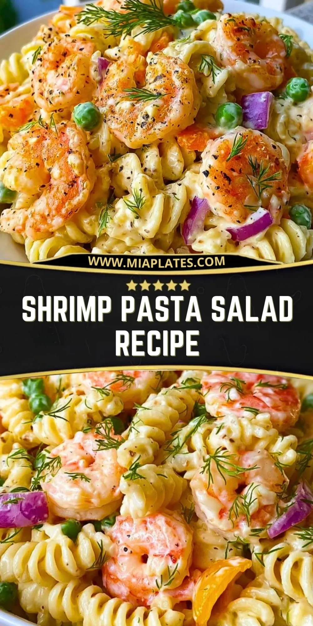 Shrimp Pasta Salad Recipe Pin 1