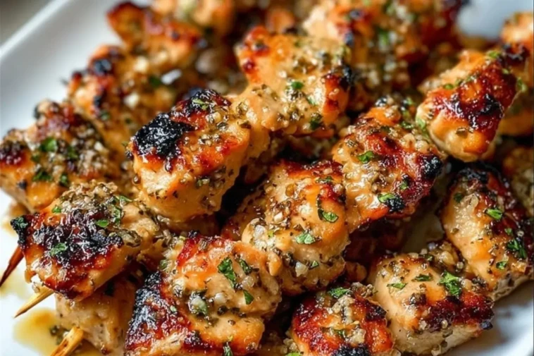Spicy Garlic Parmesan Chicken Skewers Recipe