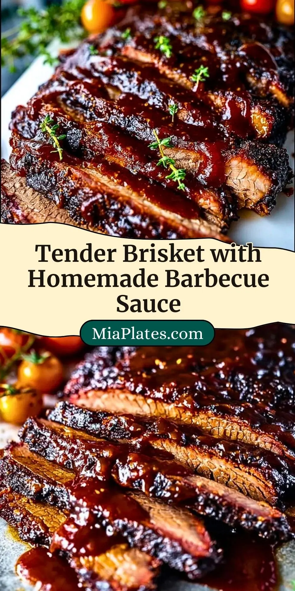 Tender Brisket with Homemade Barbecue Sauce Pin 2