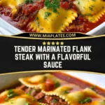 Tender Marinated Flank Steak with a Flavorful Sauce Pin 1