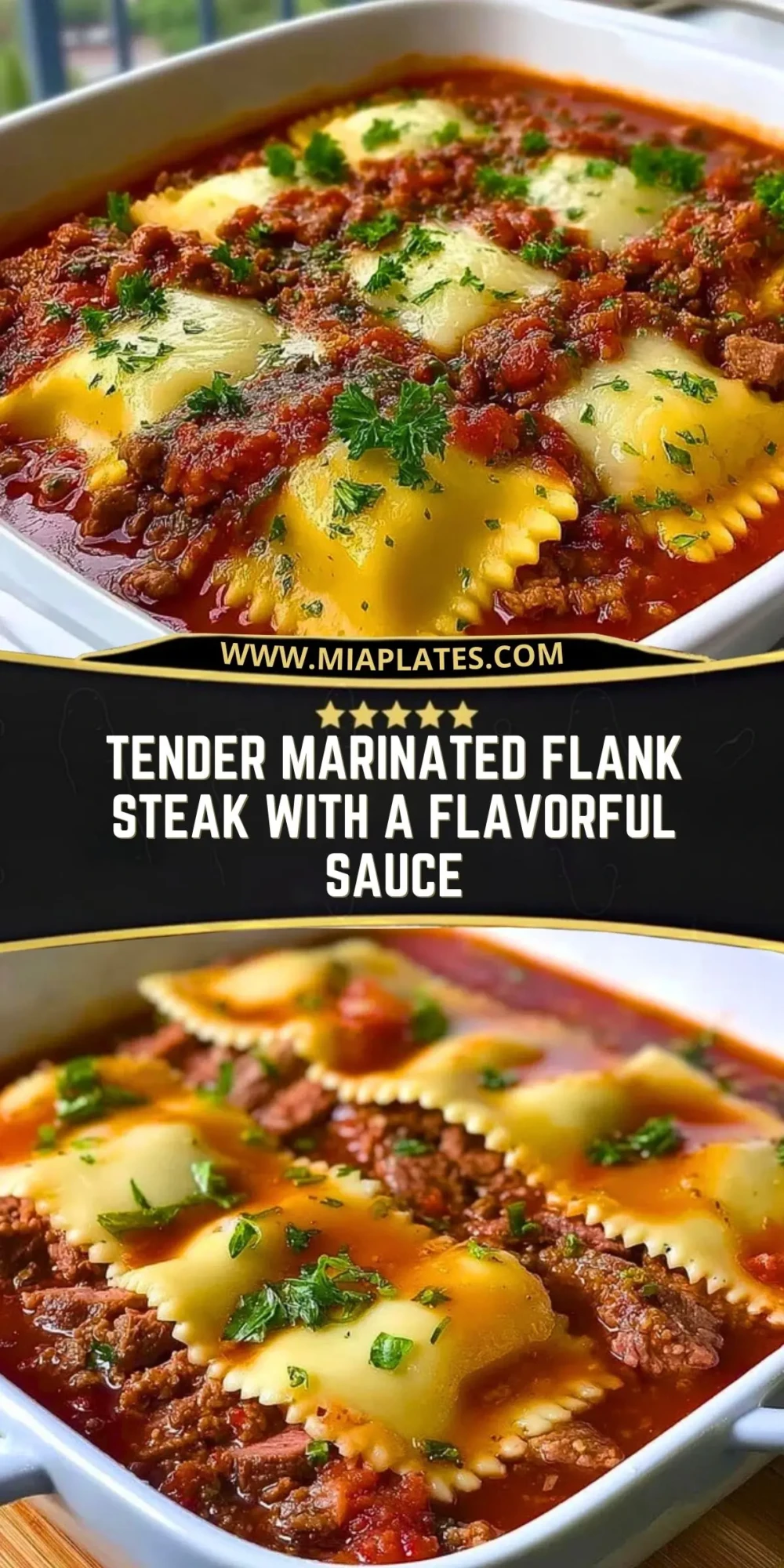 Tender Marinated Flank Steak with a Flavorful Sauce Pin 1