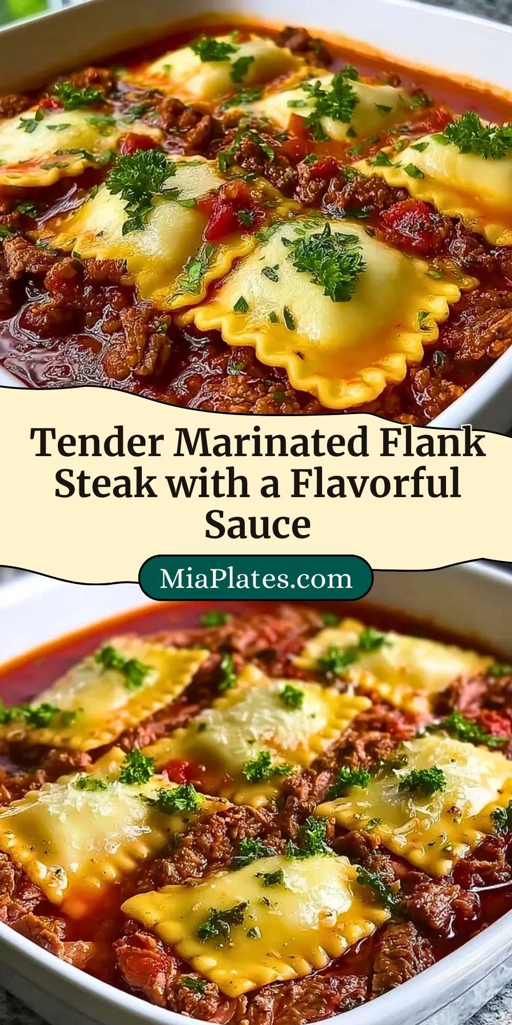 Tender Marinated Flank Steak with a Flavorful Sauce Pin 2