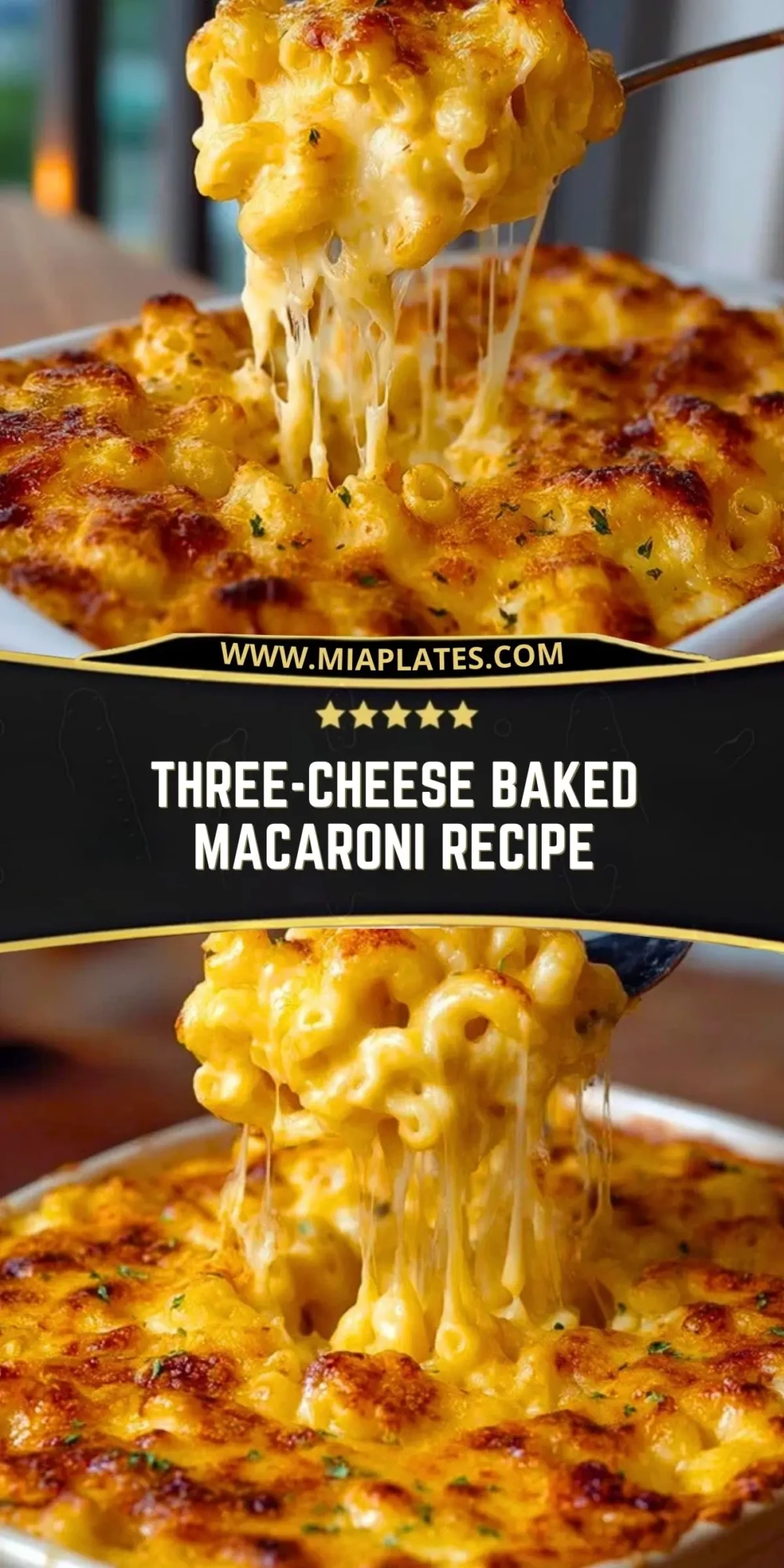 Three-Cheese Baked Macaroni Recipe