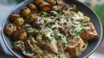 Ultimate Creamy Mushroom Chicken Alfredo Recipe 1
