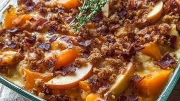 Apple Butternut Squash Casserole with Cozy Flavor