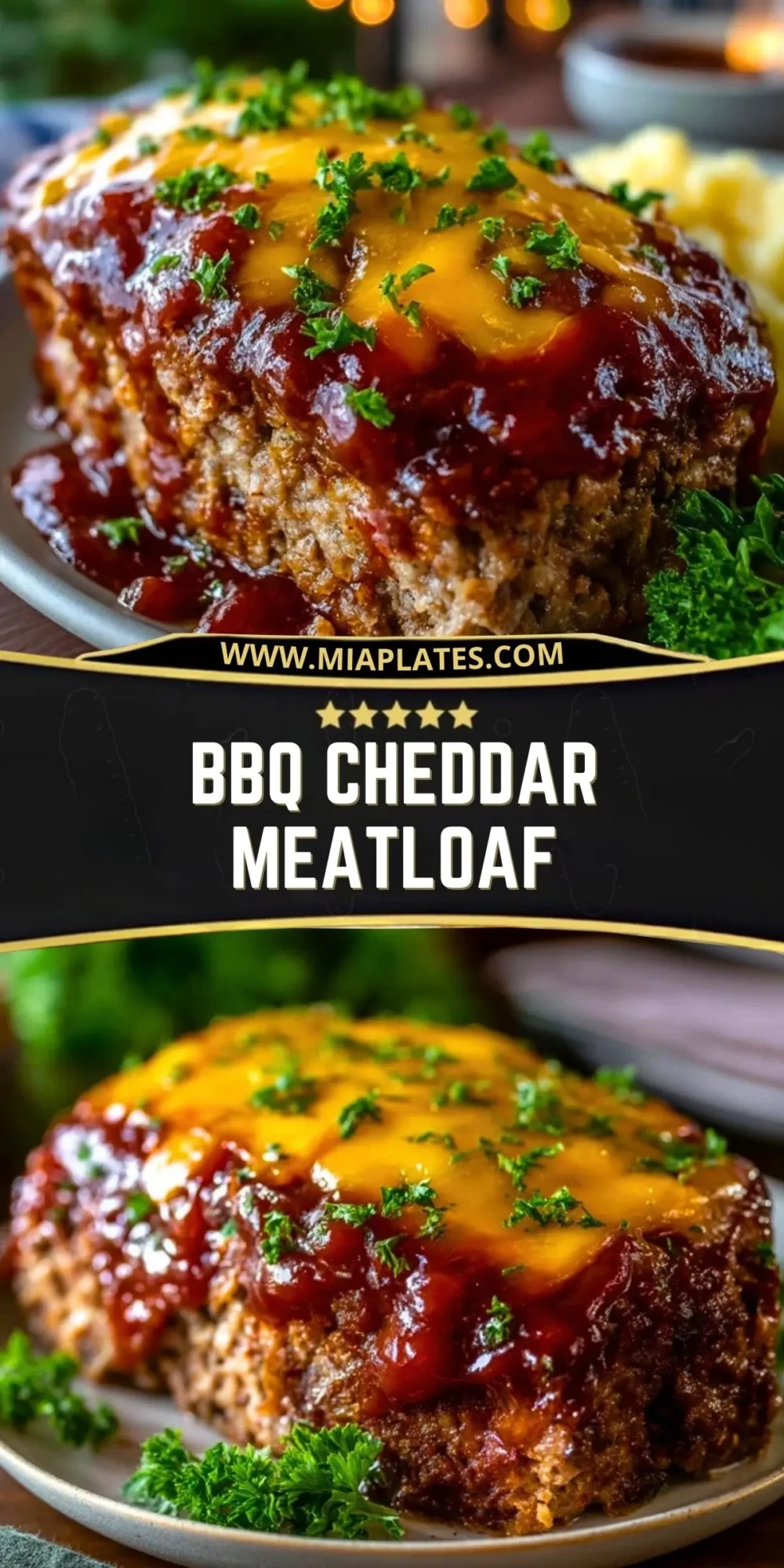 BBQ Cheddar Meatloaf Pin 1