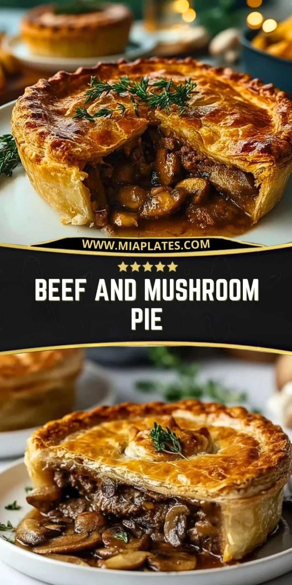 Beef and Mushroom Pie Pin 1