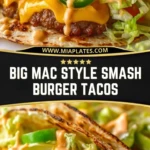 Big Mac Style Smash Burger Tacos Pin 1