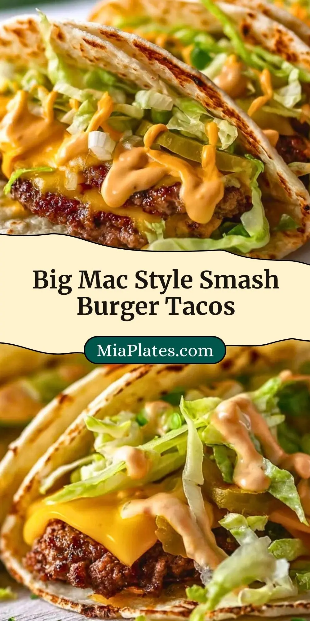 Big Mac Style Smash Burger Tacos Pin 2