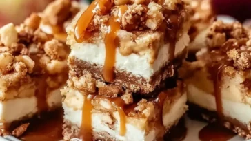 Caramel Apple Cheesecake Bars