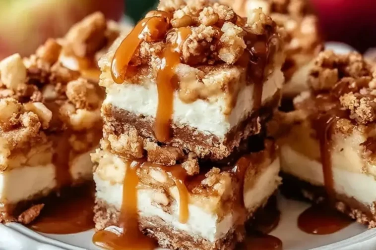 Caramel Apple Cheesecake Bars