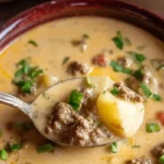 Cheesy Beef and Potato Soup 1