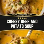 Cheesy Beef and Potato Soup Pin 1