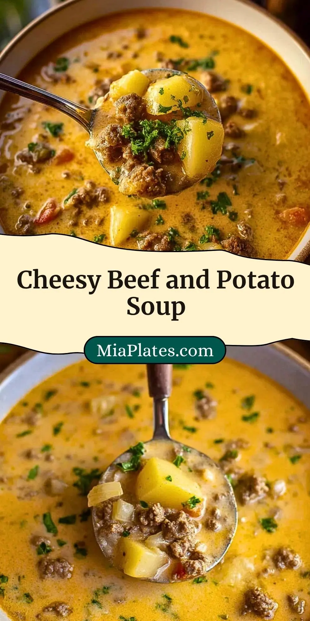 Cheesy Beef and Potato Soup Pin 2