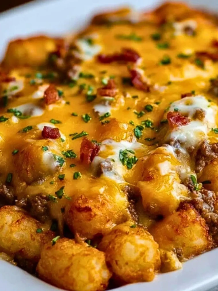 Cheesy Cheeseburger Tater Tot Casserole (1)