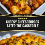 Cheesy Cheeseburger Tater Tot Casserole Pin 1