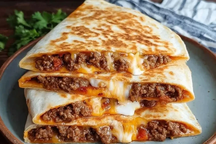 Cheesy Ground Beef Quesadillas 1