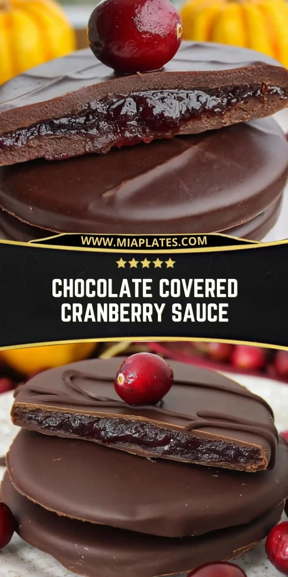 Chocolate Covered Cranberry Sauce Pin 1