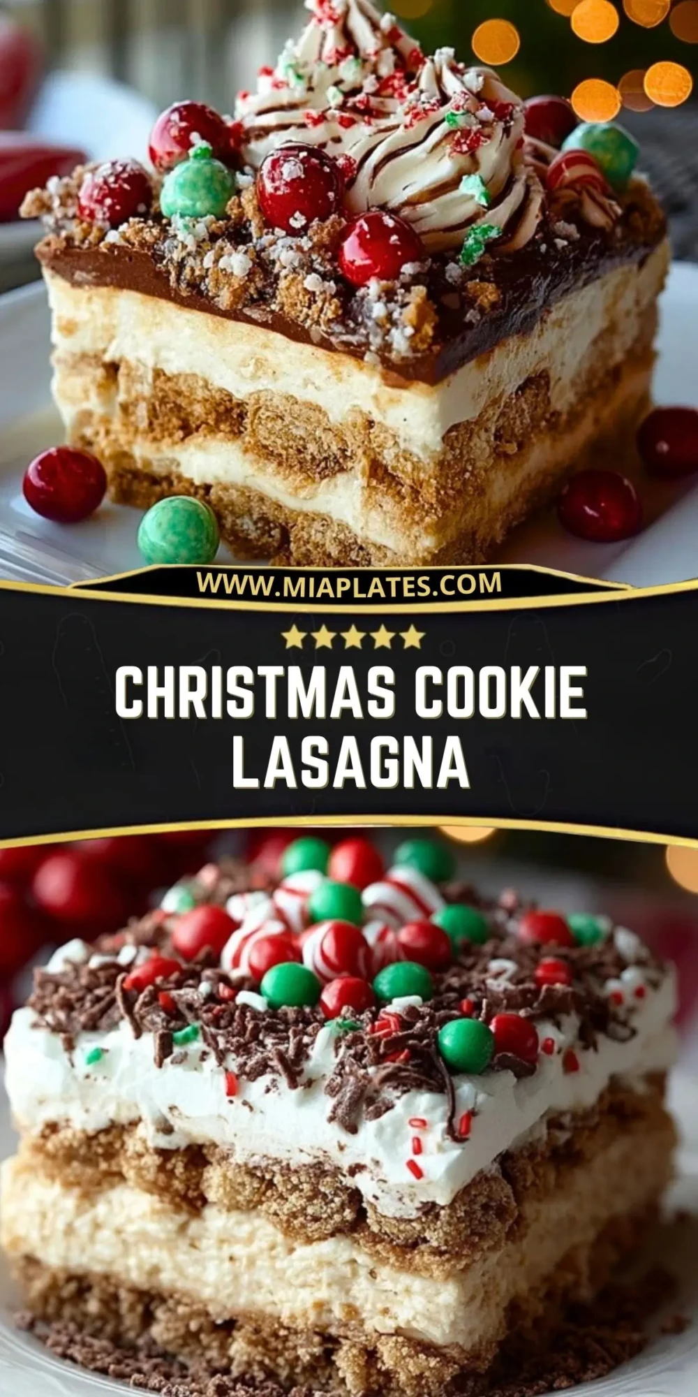 Christmas Cookie Lasagna Pin 1
