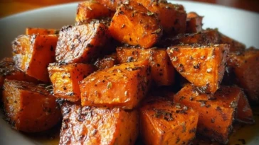Cinnamon Maple Roasted Sweet Potatoes