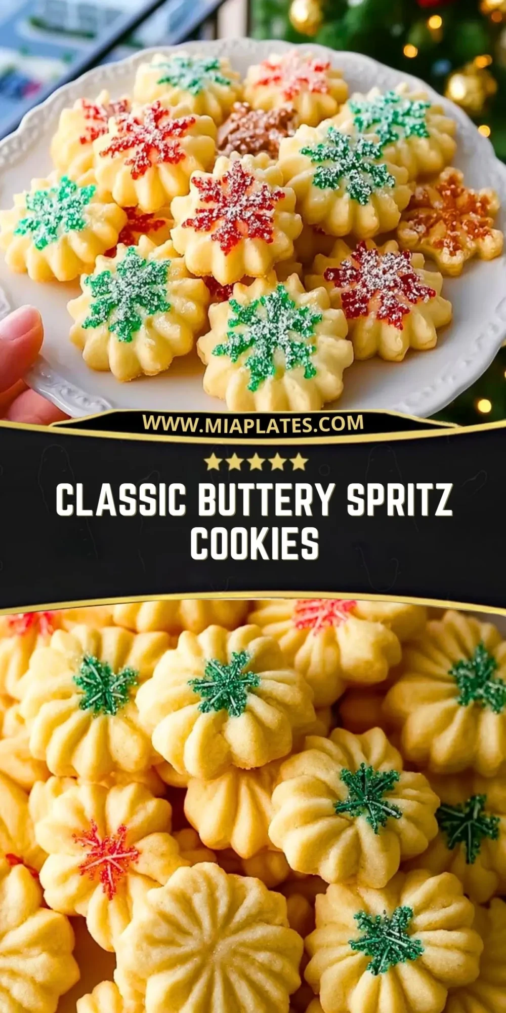 Classic Buttery Spritz Cookies Pin 1