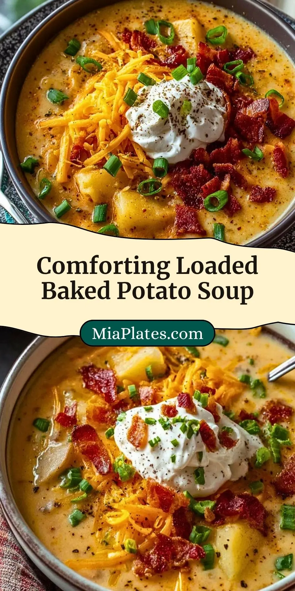 Comforting Loaded Baked Potato Soup Pin 2