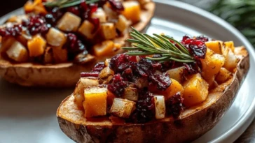 Cranberry Apple Twice-Baked Sweet Potatoes 1