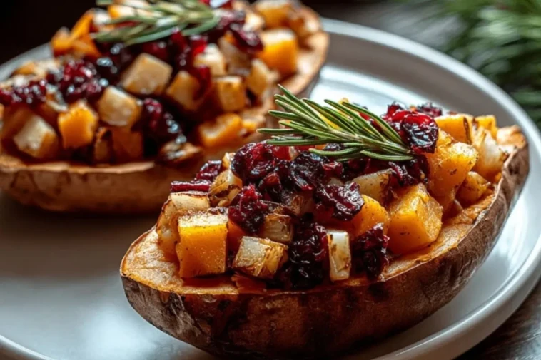 Cranberry Apple Twice-Baked Sweet Potatoes 1