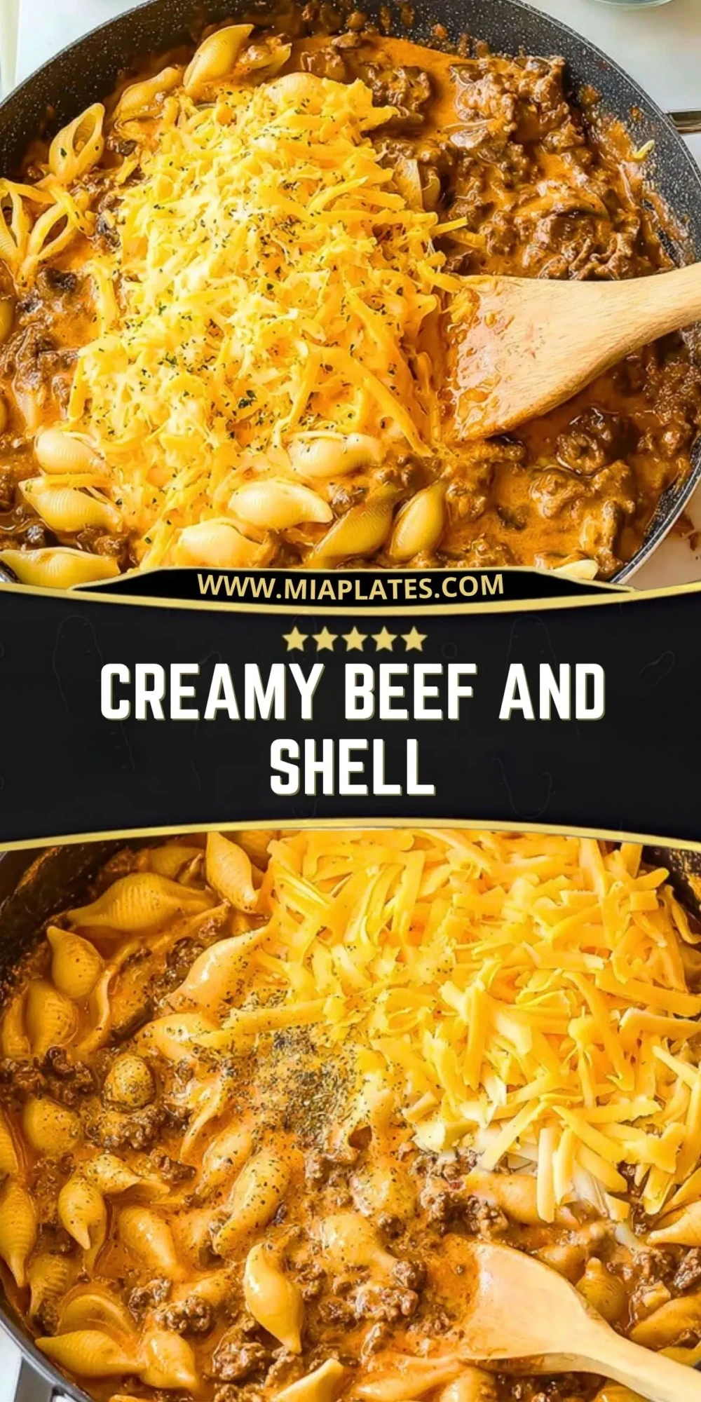 Creamy Beef and Shell Pin 1