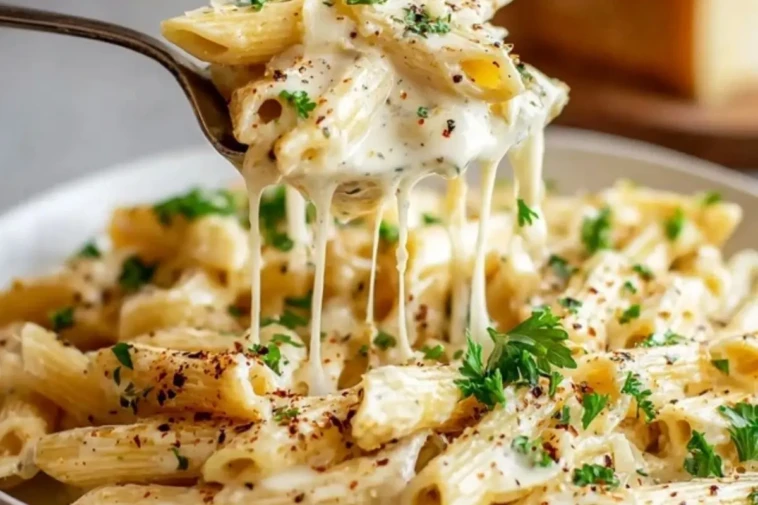 Creamy Garlic Penne Pasta
