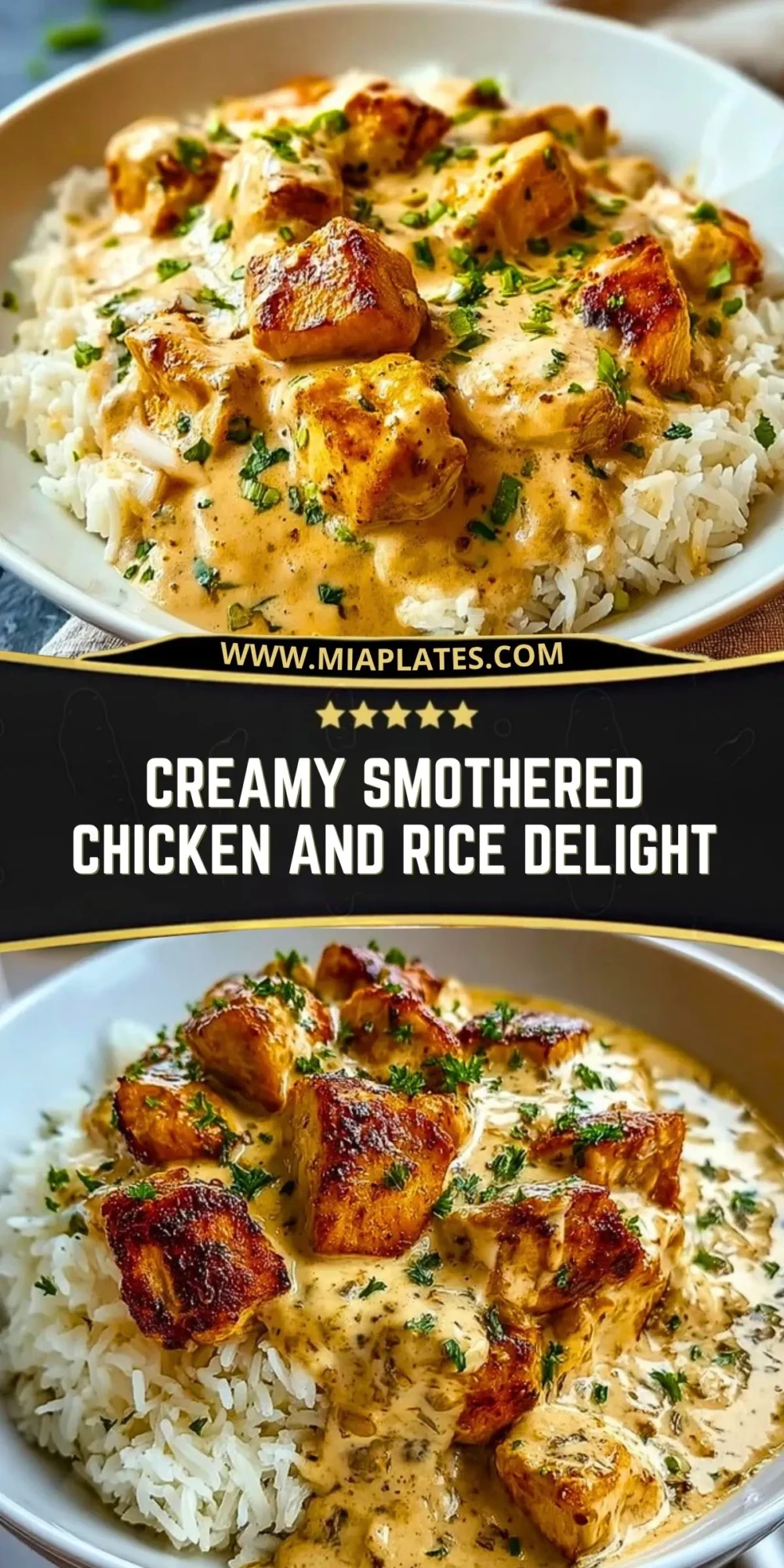Creamy Smothered Chicken and Rice Delight (2)