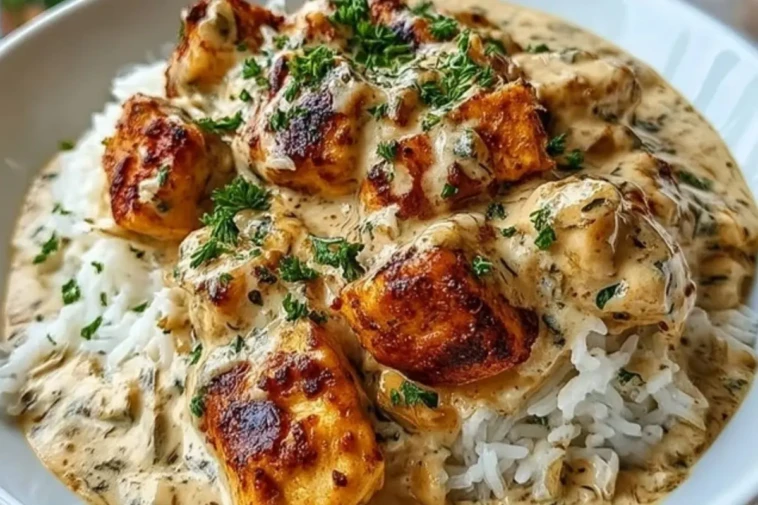 Creamy Smothered Chicken and Rice Delight