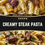 Creamy Steak Pasta Pin 1