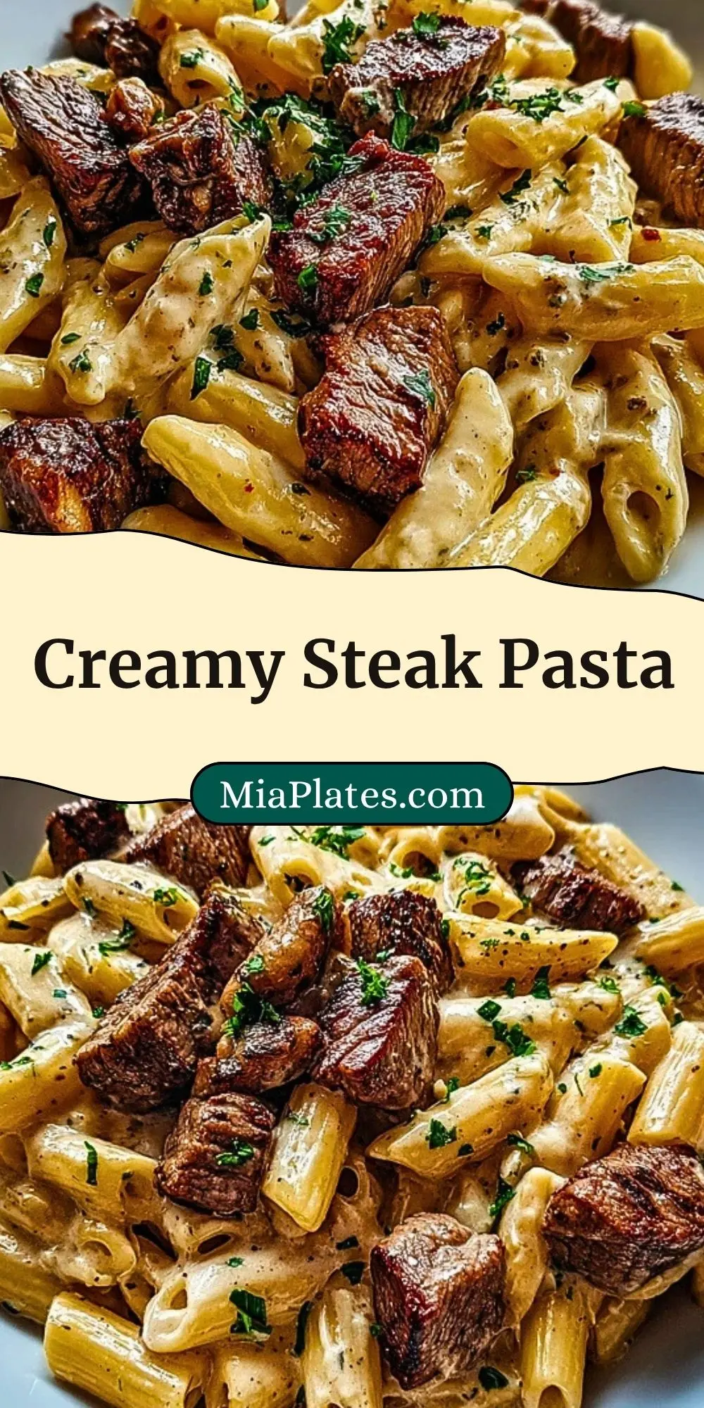 Creamy Steak Pasta Pin 2