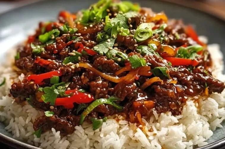 Crispy Chilli Beef Rice