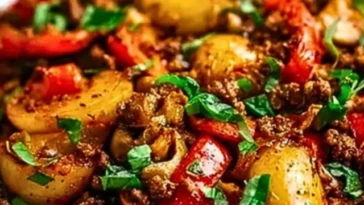 Mediterranean Ground Beef Stir Fry 2