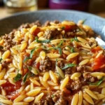 Delicious Ground Beef Orzo 1