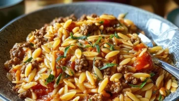 Delicious Ground Beef Orzo 1
