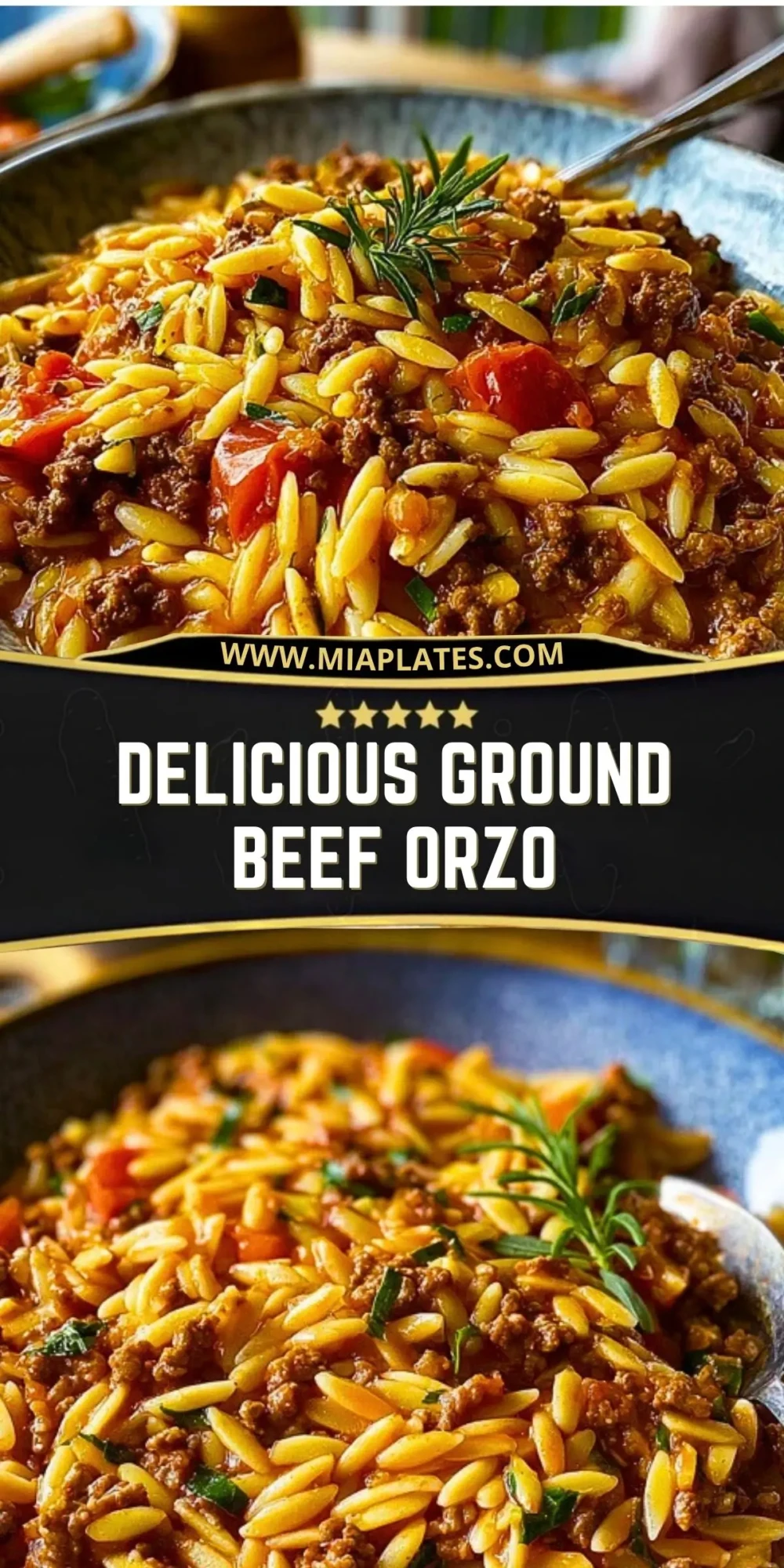 Delicious Ground Beef Orzo Pin 1