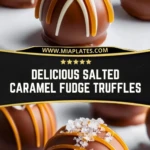 Delicious Salted Caramel Fudge Truffles Pin 1