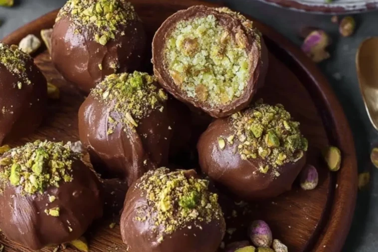 Dubai Chocolate Balls with Pistachio Kunefe Filling 1