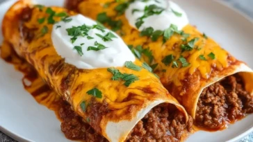 Easy Cheesy Ground Beef Enchiladas