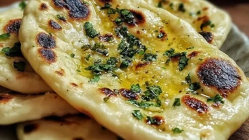 Easy Garlic Naan Bread