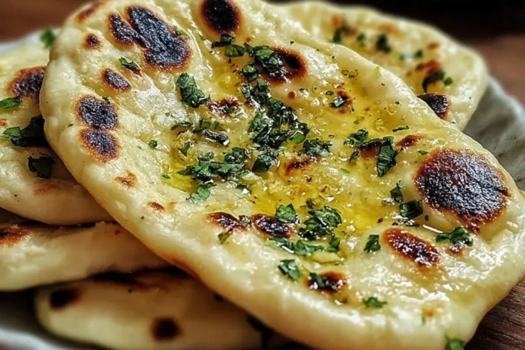 Easy Garlic Naan Bread
